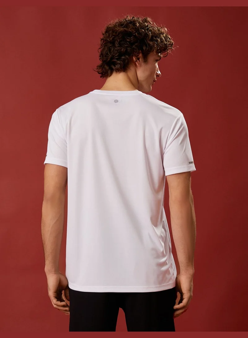KOTON Sport T-Shirt Slogan Printed Crew Neck Short Sleeve