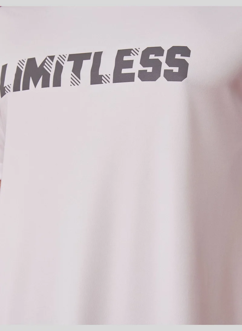 KOTON Sport T-Shirt Slogan Printed Crew Neck Short Sleeve