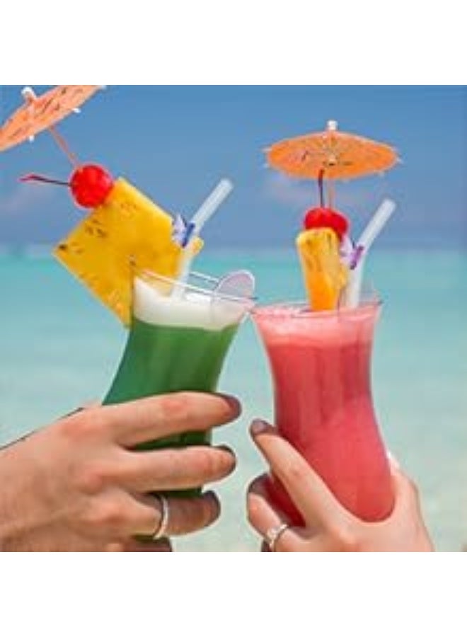 4 Pcs Reusable Straws Clear Glass Straws Colorful Butterfly Design Size 7.8" x 8mm with 1 Cleaning Brush for Smoothies, Milkshakes, Juices, Teas (Colorful Butterfly) - Image 3