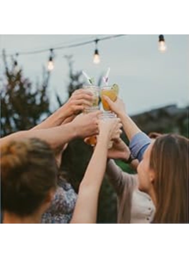 4 Pcs Reusable Straws Clear Glass Straws Colorful Butterfly Design Size 7.8" x 8mm with 1 Cleaning Brush for Smoothies, Milkshakes, Juices, Teas (Colorful Butterfly) - Image 2