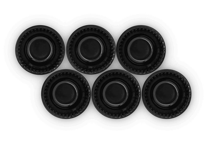 Konvio Kitchen Melamine Vegetable Bowl Set of 6 Bowls, Black Posh Unbreakable Vegetable Bowl (4.7 inches, 6 Pieces, 230ml Each) - Image 2