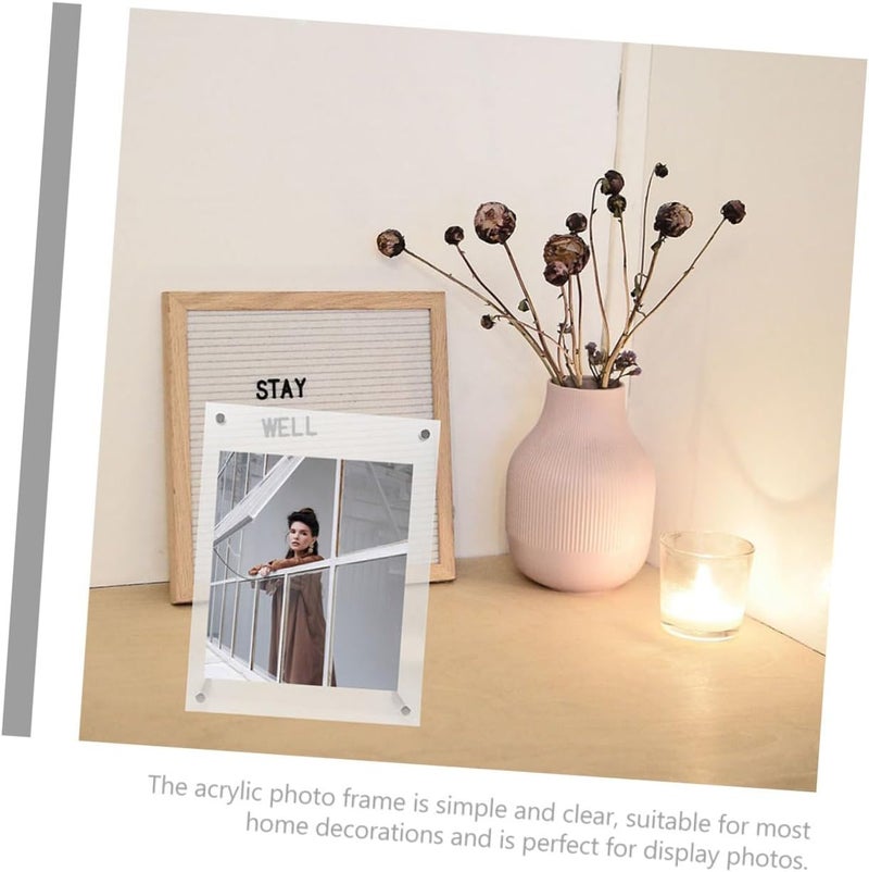 Homoyoyo Acrylic Photo Frame A4 Certificate Frame Desktop Authorization Display Stand Crystal Acrylic Certificate Holder for Office and Home Use - Image 4