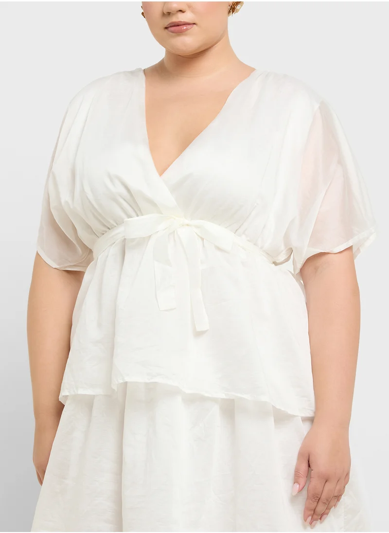 Ella Plus Tiered Wrap Dress