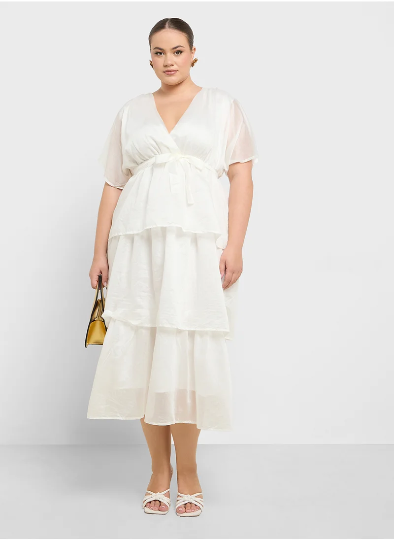 ايلا بلس Tiered Wrap Dress