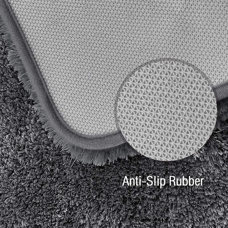 SIWAN AntiSlip Microfiber Bathmat Size 40cm x 60cm Color Grey Model No D3346 - Image 4