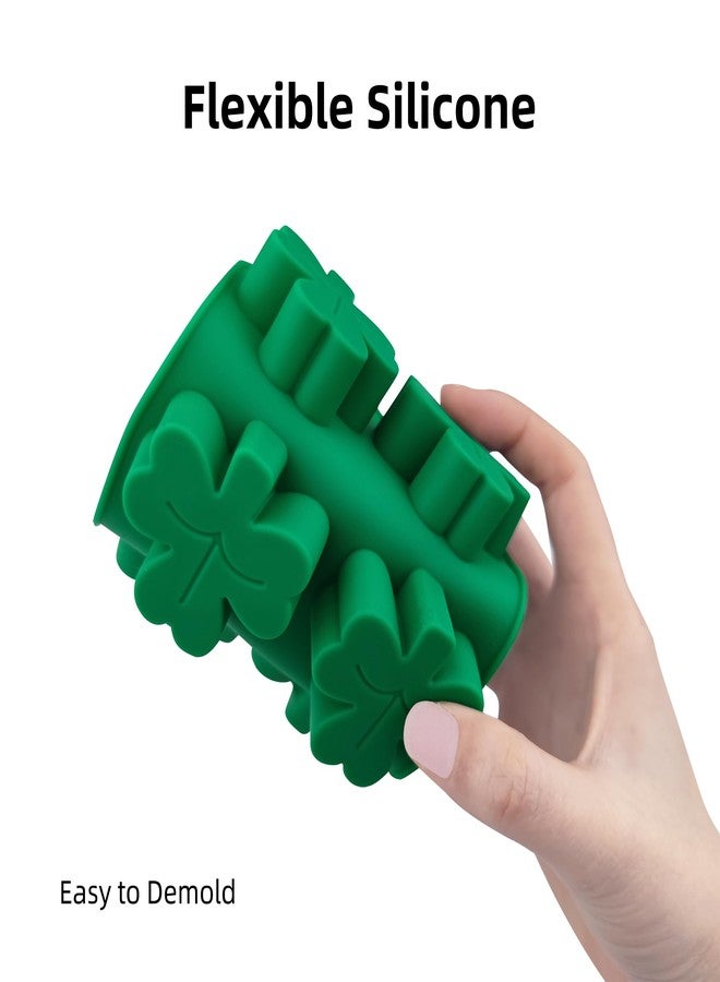 EDUEE Silicone Shamrock Mold St Patrick's Chocolate Molds 3 pcs for Ice, Candy, Resin, Sugar Craft Cake Decoration, Cupcake Topper, Polymer Clay - Image 4