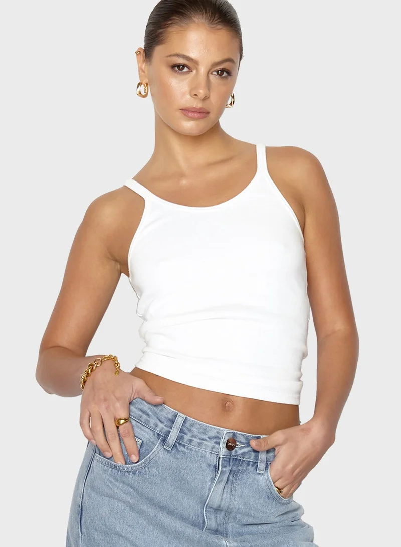 SNDYS High Waist Front Slit Skirt