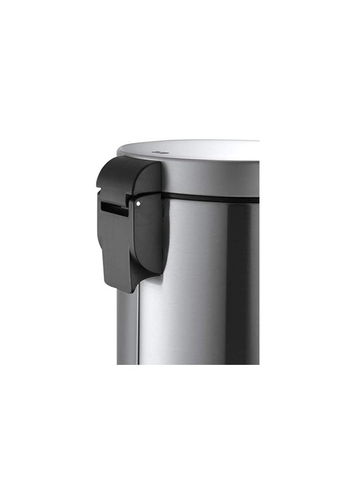 EKO EKO Serene 5-Liter, Fingerprint Resistant Brushed Stainless Steel Finish, Smooth Round Waste Bin with Soft Close Lid, Durable Cantilever Foot Pedal Mechanism, ALEK9215MT-5L  - Image 3