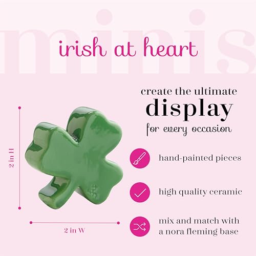 nf nora fleming Nora Fleming Shamrock A28 - Hand-Painted Ceramic Holiday Décor - Spring Minis for The Home and Office - Image 2