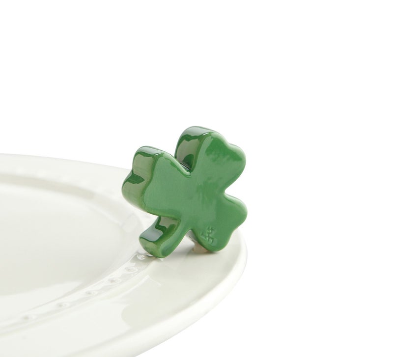 nf nora fleming Nora Fleming Shamrock A28 - Hand-Painted Ceramic Holiday Décor - Spring Minis for The Home and Office - Image 1