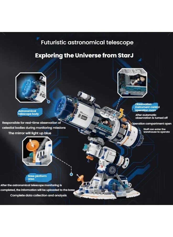 General Space telescope puzzle assembling building blocks model ornaments toys children's educational game accessories Assembling game gifts for family and friends  - Image 3
