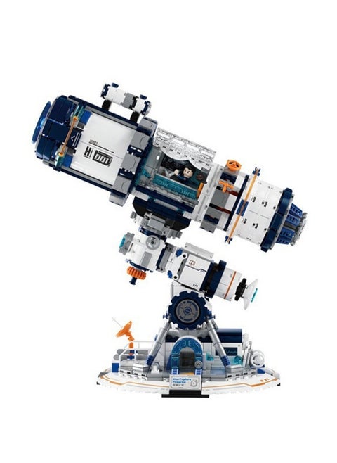 Space telescope puzzle assembling building blocks model ornaments toys children's educational game accessories Assembling game gifts for family and friends