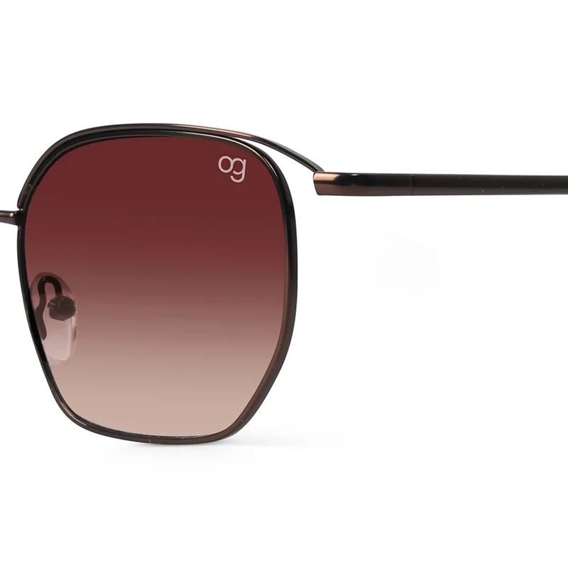 Woggles UV- Protected  Brown Hexagonal Sunglasses