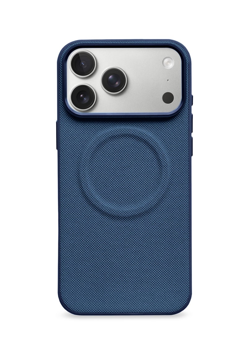 Wtech Apple iPhone 17 Pro 5G 2025 Luxury High Quality Magnetic Silicone Sides Case Cover (MCRPSN) - Navy Blue - Image 5