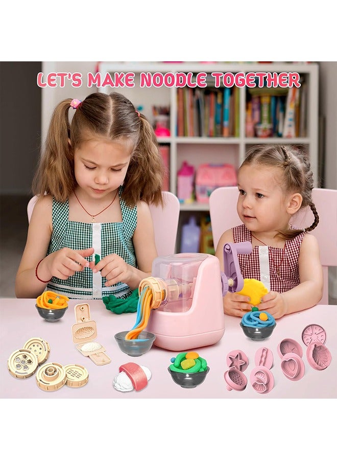 إيزي سو مجموعات عجينة ملونة للأطفال، ماكينة نودلز لأدوات بلاي دو، مجموعات عجينة اللعب للأطفال من سن 4 إلى 8 سنوات، مجموعة إبداعات المطبخ للبنات والأولاد من سن 3 سنوات فما فوق (12 لون عجينة) - Image 4