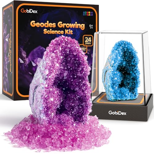 GobiDex Geodes Growing Science Kit for Kids Age 6812 Geodes with Crystals Grow Fast in 24H STEM Educational Science Experiments Toys Geology Rock Enthusiasts Collection Gifts for Boys Girls - Image 1