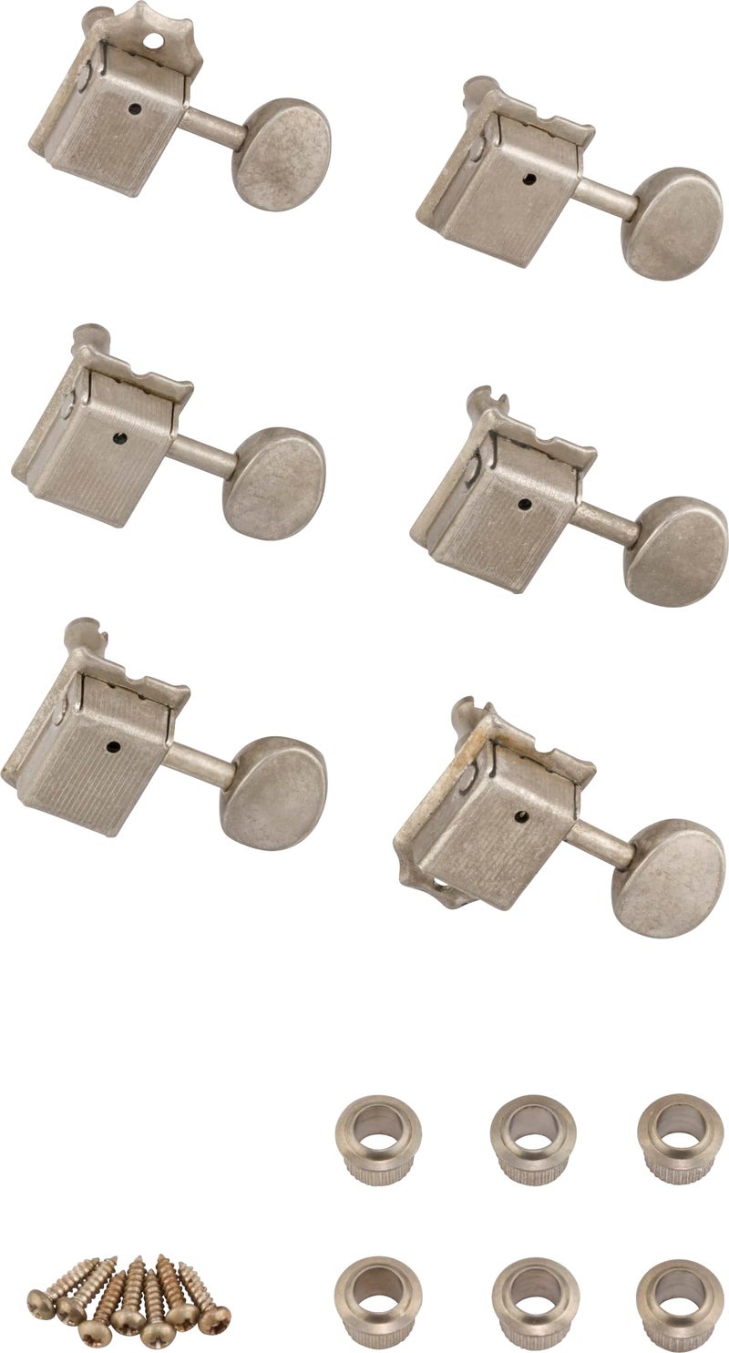 Fender Road Worn Guitar Tuning Machines Set - Road Worn Nickel - Image 1