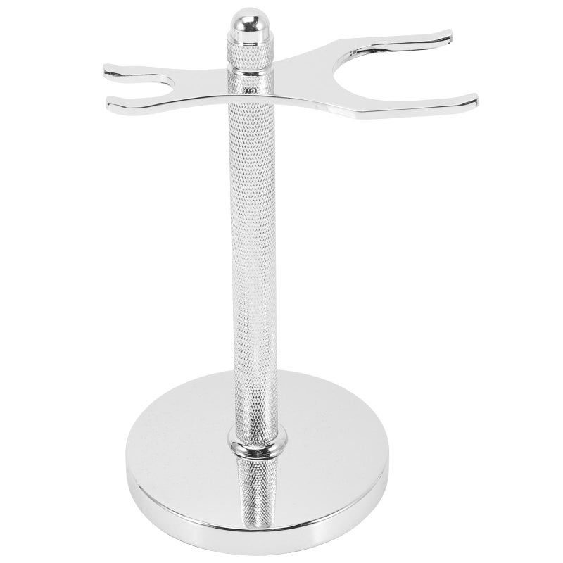 Universal Aluminum Alloy Razor and Shaving Brush Stand Silver Holder 31mm - Image 2