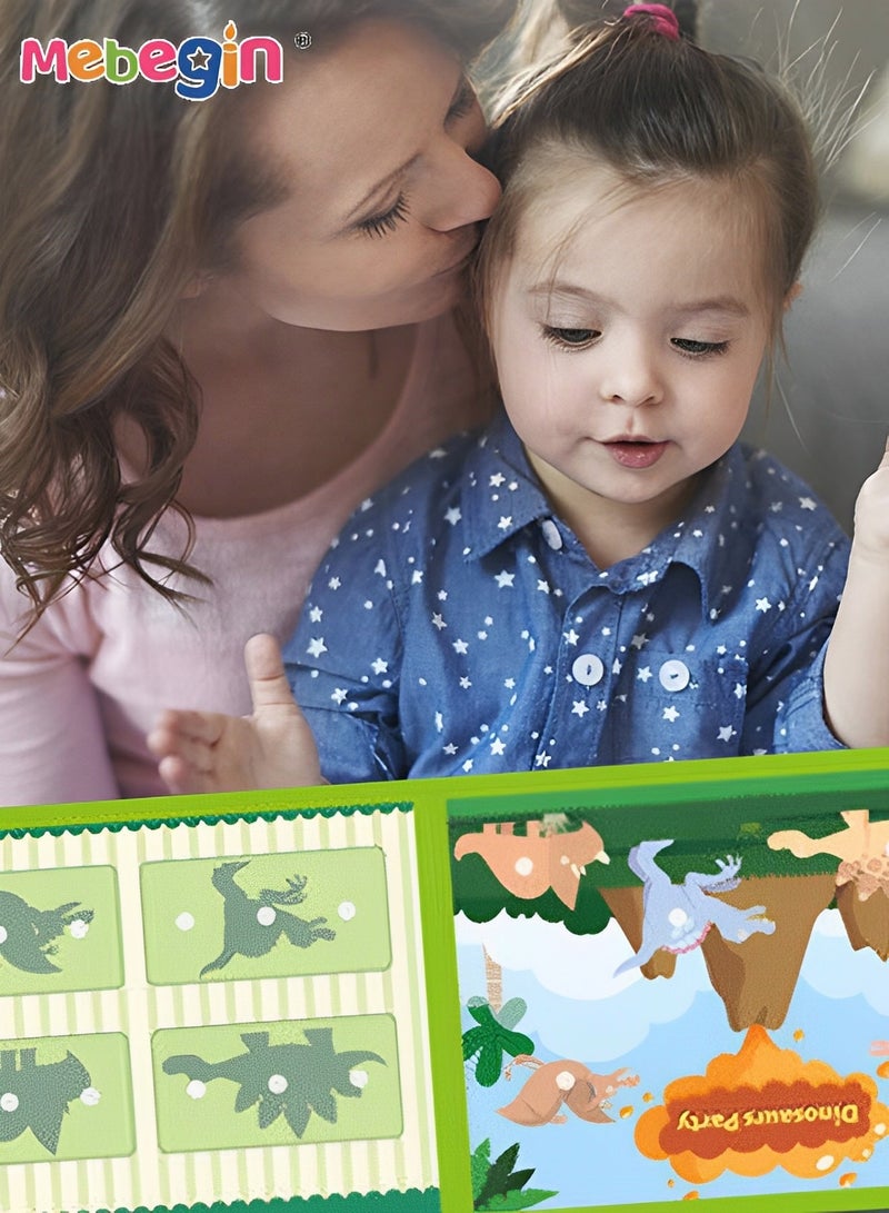 MEBEGIN Quiet Book for Toddlers Preschool Montessori Interactive Dinosaur cognition Quiet Book for 3+ Educational Toy Travel Toy for Boys Girls - Image 3