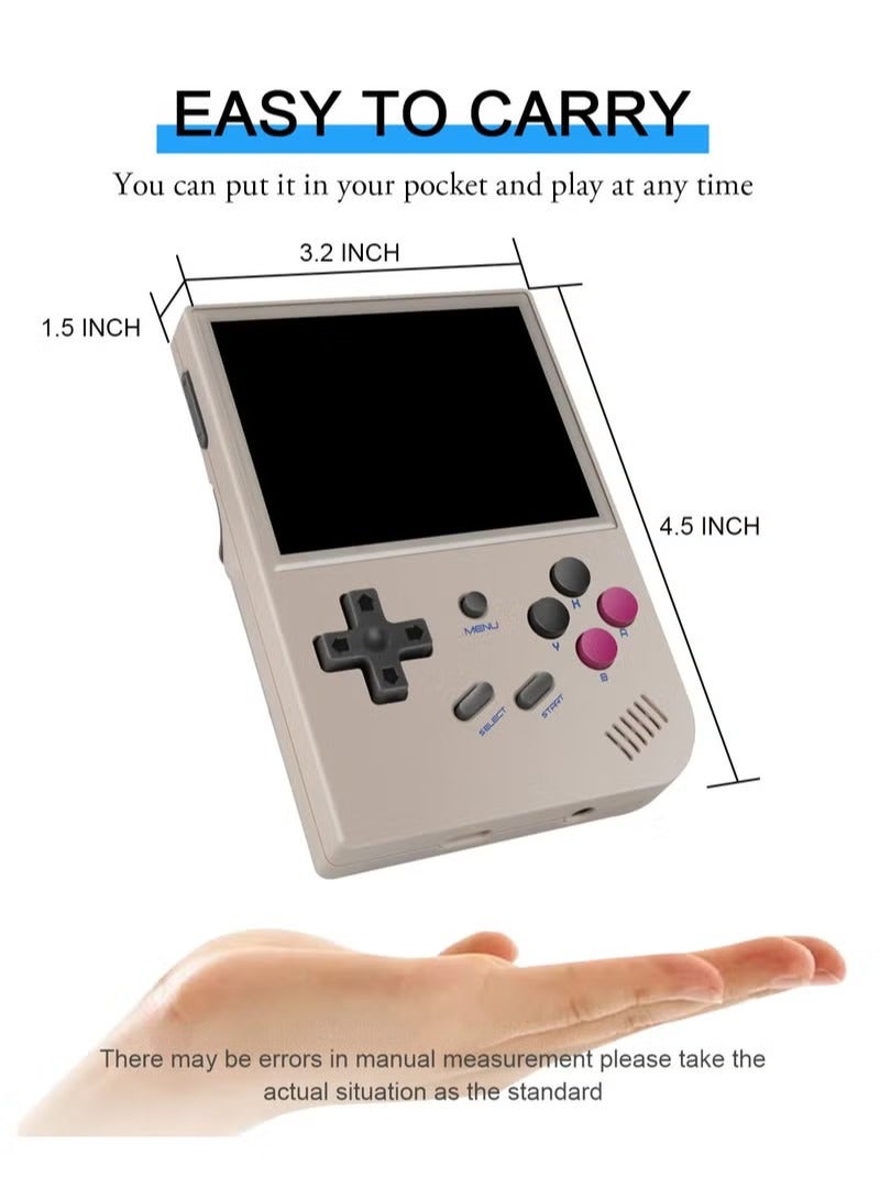 RG35XX Handheld Game Console, 3.5 Inch IPS Screen Linux System Retro Video Games Consoles, Portable Pocket Video Player with 5000+ Games (Grey, 64GB) ﻿ - Image 2