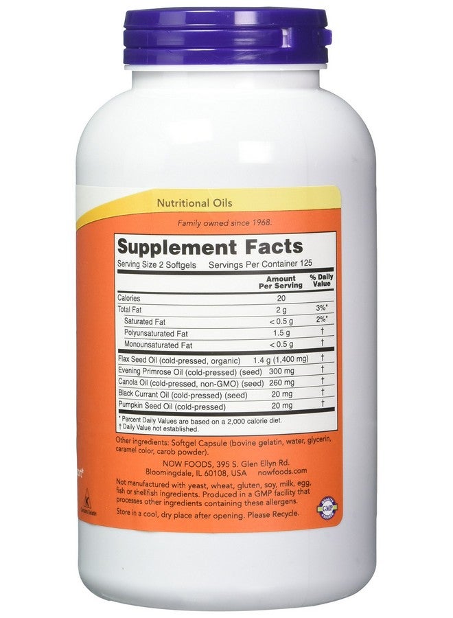 now Foods (2 Pack) Omega 3 6 9 1000 Mg 250 Softgels Foods - Image 4