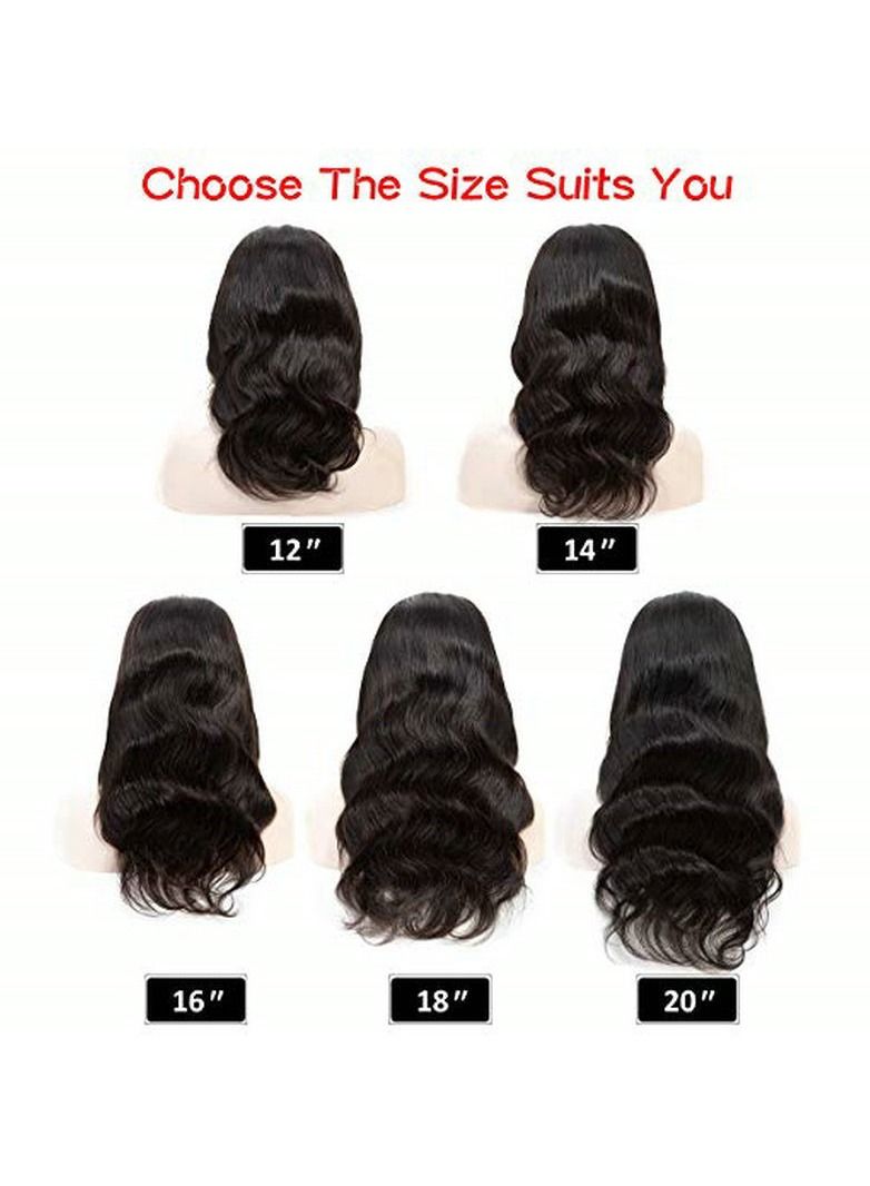 إستيل شعر مستعار مموج بشعر طبيعي مع دانتيل أمامي 13x4 أسود طبيعي - Image 3