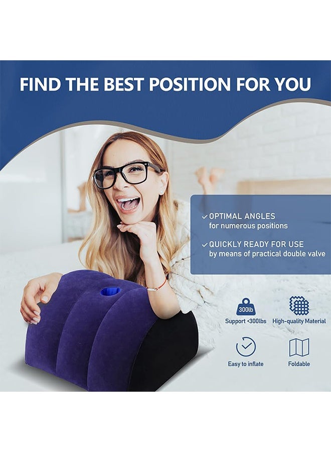 Arabest Inflatable Wedge Pillow for Travel & Sleeping - Portable Back,Knee,Leg Position Support Pillow,Ergonomic Arm Wedge Pillow for Pain Relief,Acid Reflux,Camping,Yoga,Lightweight Bed & Sofa Positioner - Image 3