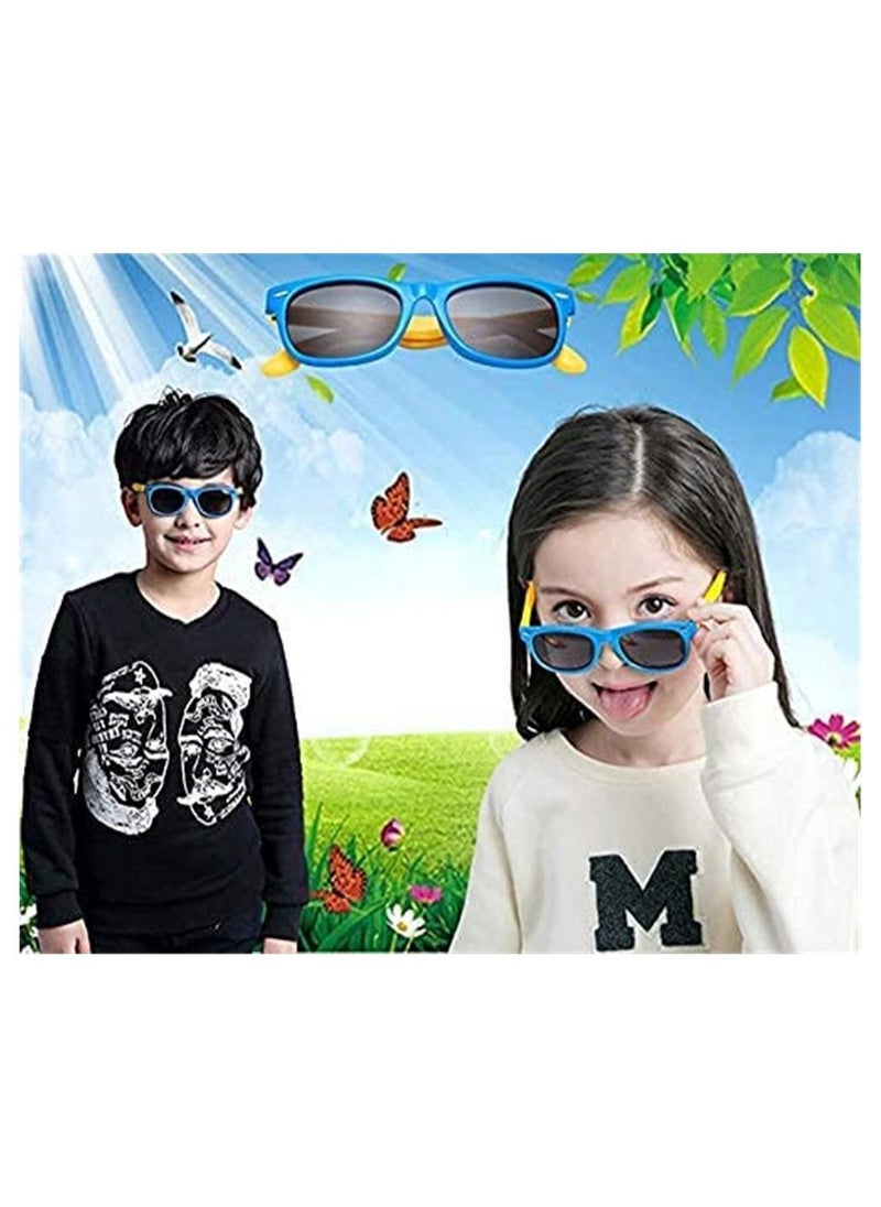 Excefore - Kids Sunglasses Rubber Flexible Frame Sunglasses Toddler Eyewears Polarized Sunglasses Neon Sunglasses Birthday Party Beach Pool Supplies for 3-10 Years Old Kids Boys Girls - Image 1