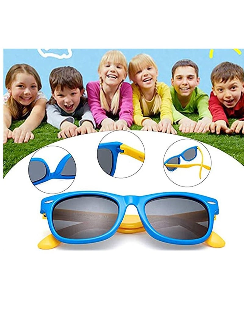 Excefore - Kids Sunglasses Rubber Flexible Frame Sunglasses Toddler Eyewears Polarized Sunglasses Neon Sunglasses Birthday Party Beach Pool Supplies for 3-10 Years Old Kids Boys Girls - Image 1