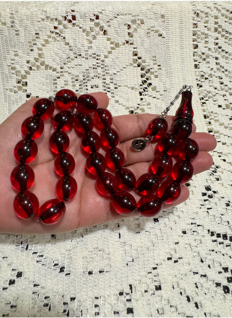 JewelleryClub - Faturan Prayer Beads For Men 28 Beads Size 13.5mm x 15.5mm - Image 1