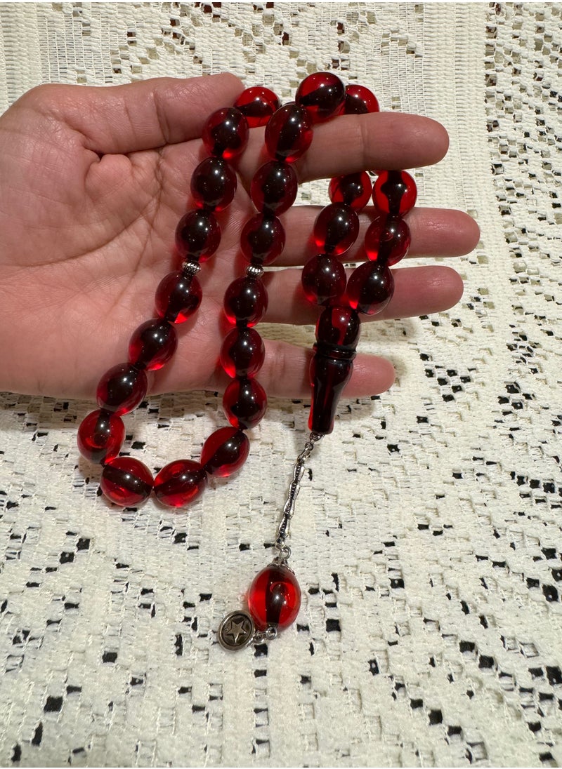 JewelleryClub - Faturan Prayer Beads For Men 28 Beads Size 13.5mm x 15.5mm - Image 1