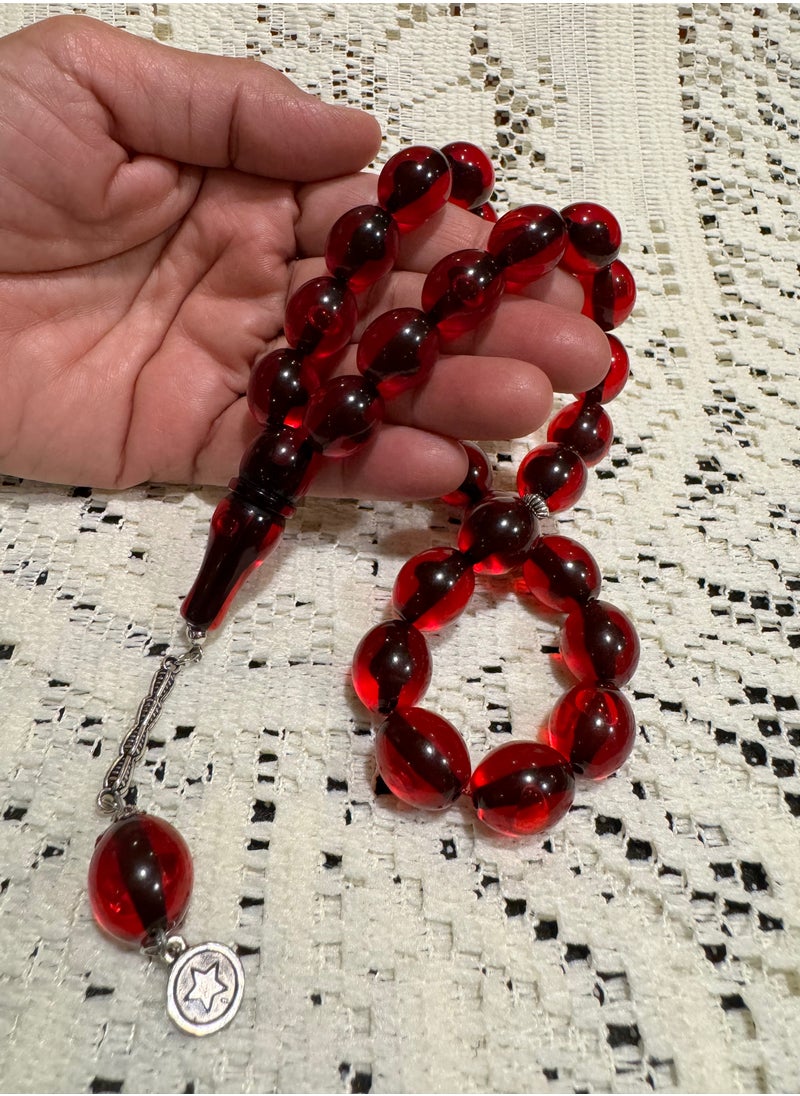 JewelleryClub - Faturan Prayer Beads For Men 28 Beads Size 13.5mm x 15.5mm - Image 1