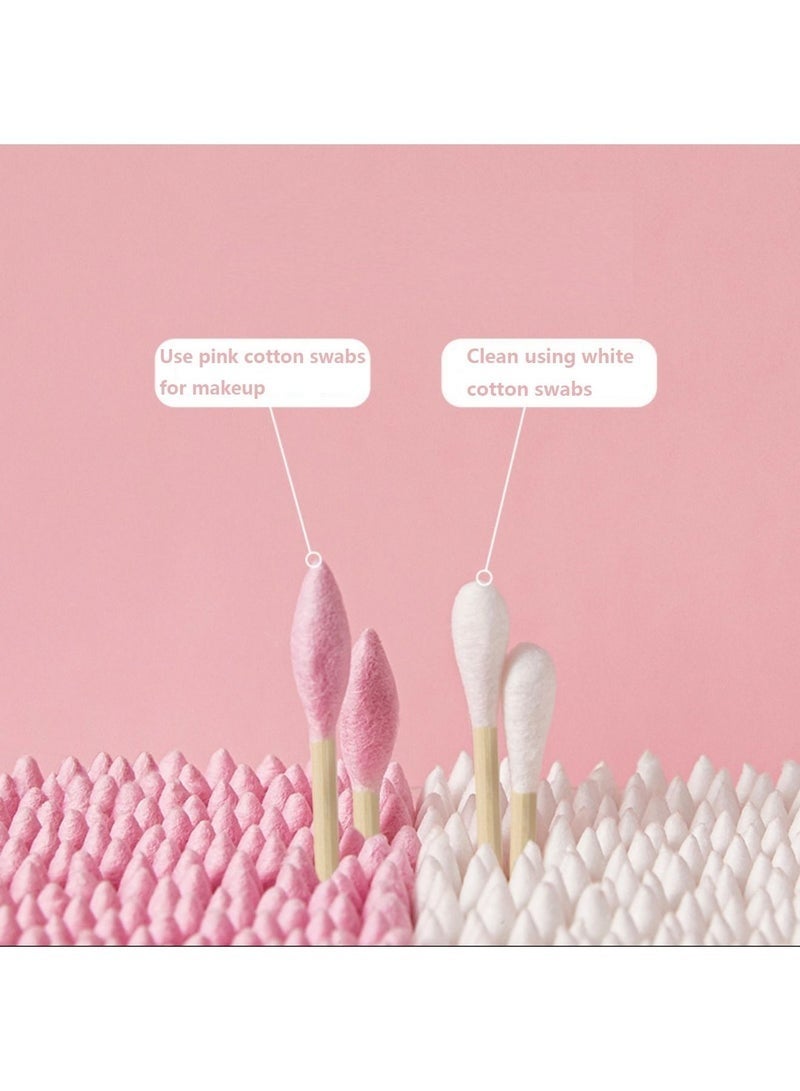 rocooart Boxed Two Headed Cotton Swabs Disposable Makeup Cotton Swabs For Ears Cotton Swabs Round Pointed Tampon Swabs - Image 2