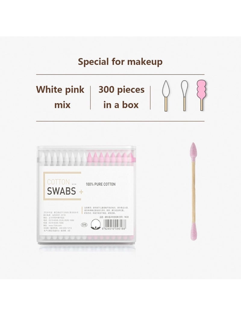 rocooart Boxed Two Headed Cotton Swabs Disposable Makeup Cotton Swabs For Ears Cotton Swabs Round Pointed Tampon Swabs - Image 3