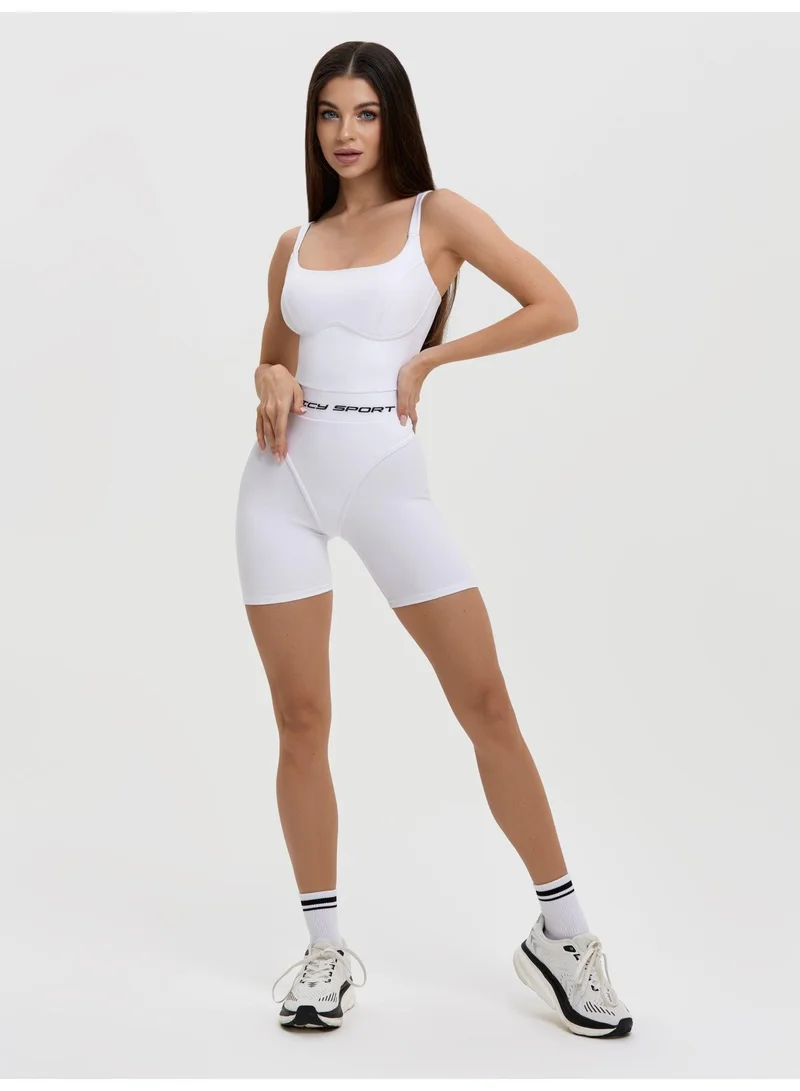 Bona Fide Flow Juicy White Flow Juicy Gym Jumpsuit for Women | Best Price UAE