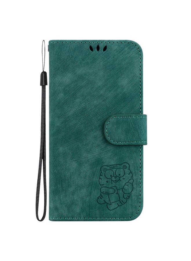 S-TOP Case For Samsung Galaxy M55 Little Tiger Embossed Leather Phone Case - Image 2