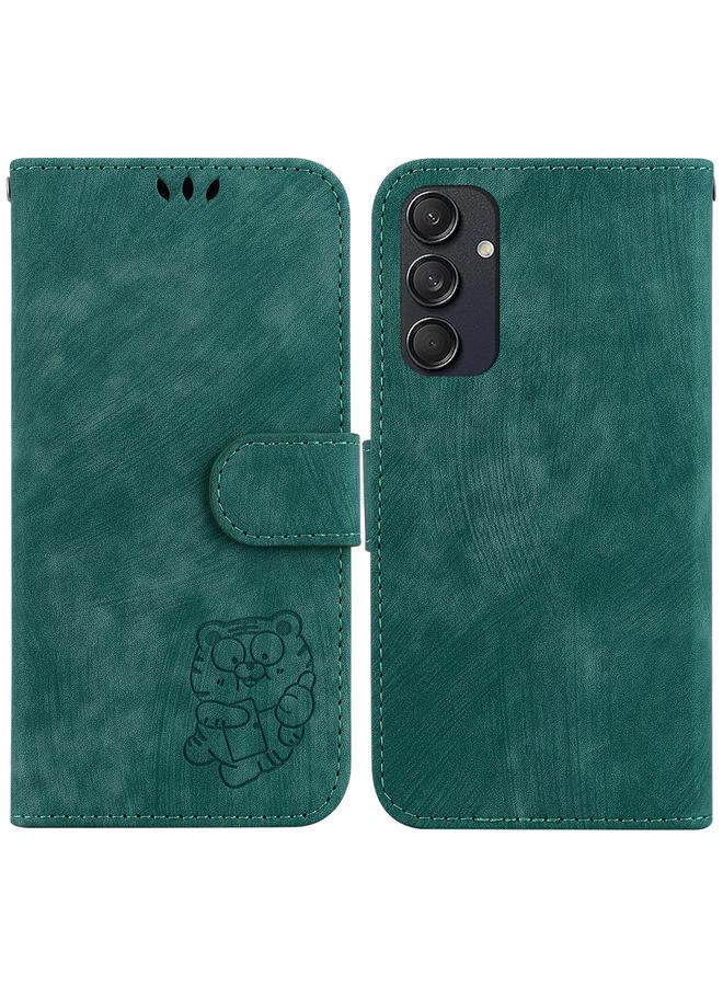 S-TOP Case For Samsung Galaxy M55 Little Tiger Embossed Leather Phone Case - Image 1