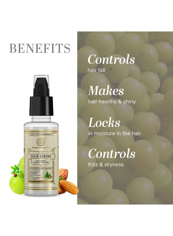 كادي نيتشورال سيروم خادي الطبيعي للشعر، لشعر ناعم ولامع وخالٍ من التجعد، مضاد للتساقط والقشرة، سيروم للشعر الباهت، خالي من البارابين والزيوت المعدنية، مناسب لجميع أنواع الشعر، 50 مل، عبوة من قطعة واحدة - Image 4