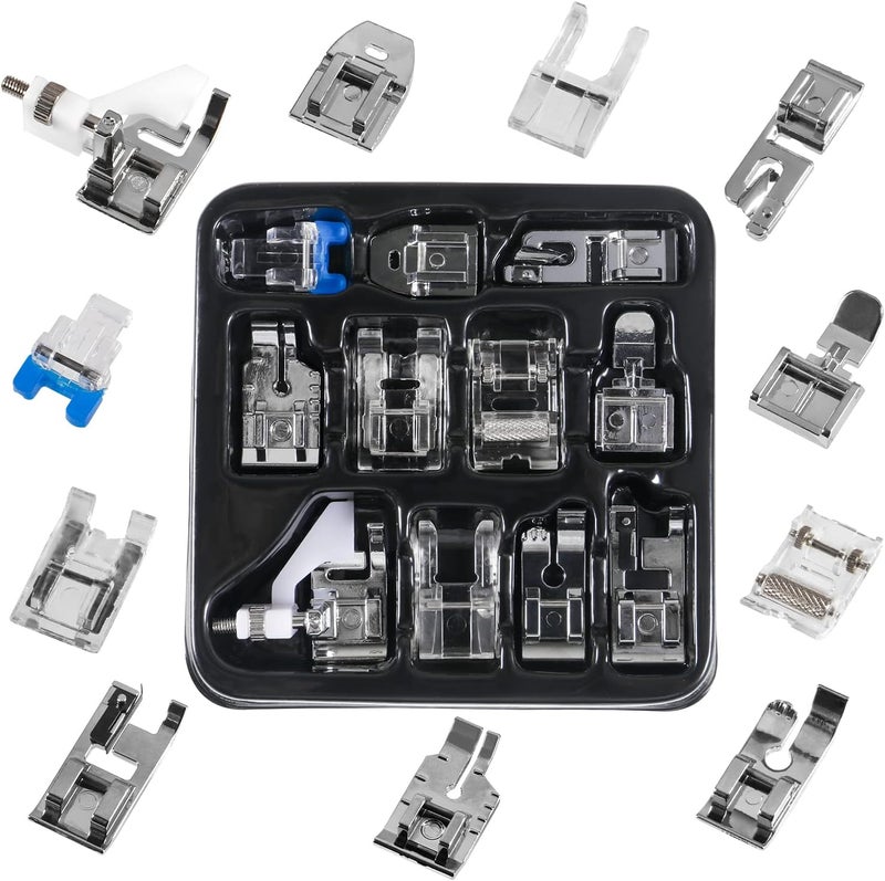 AITIAO 11Pcs Presser Feet Set Snap On Sewing Machine Presser Foot kit Household DIY Spare Parts Accessories for Most Low Shank Sewing Machine - Image 1