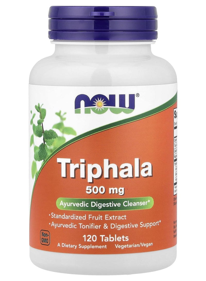 Now Foods Triphala Dietary Supplement - 120 Tablets - Image 1