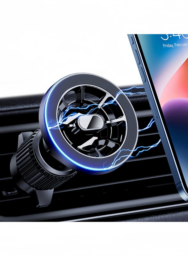 حامل هاتف يُركّب على فتحة تهوية السيارة، مناسب لهواتف سامسونج وآبل وأندرويد - Image 1