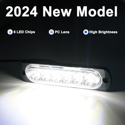 GZ5CG 12V 24V LED White Light Thin 6LEDs Waterproof for UTV Truck RV Dome, Step, Under Dash, Truck Bed, Trunk, Boat Interior, 1 Pc - Image 2
