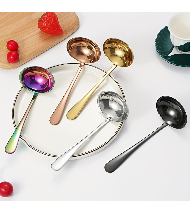 XL Extra Large Silver Soup Spoon 2 Pack Stainless Steel Multi-Purpose Spoons for Home Restaurant and Hotel - Image 4