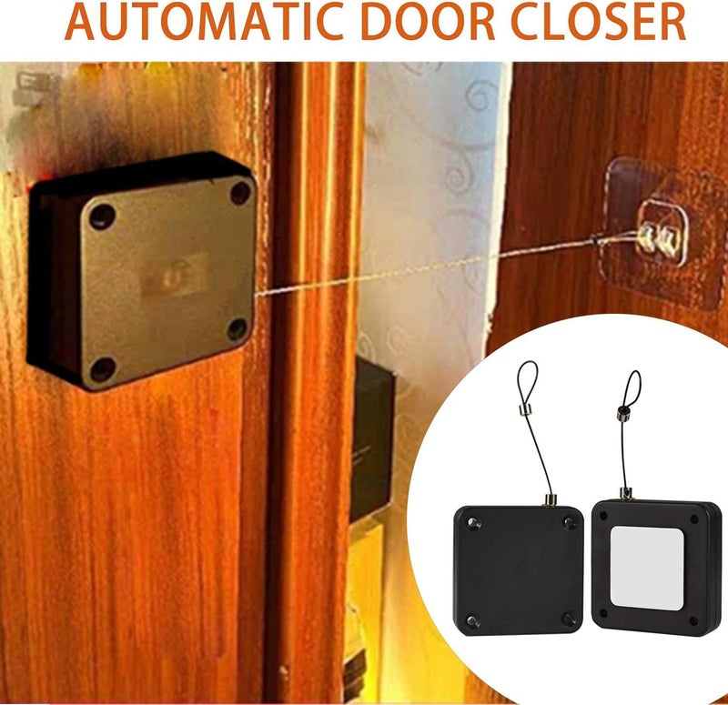 REPLEX Automatic Self Closing Sliding Window Door String Steel Rope Closer DIY Tool with Screw Option Punch Free Self Adhesive Retractable 2 - Image 4