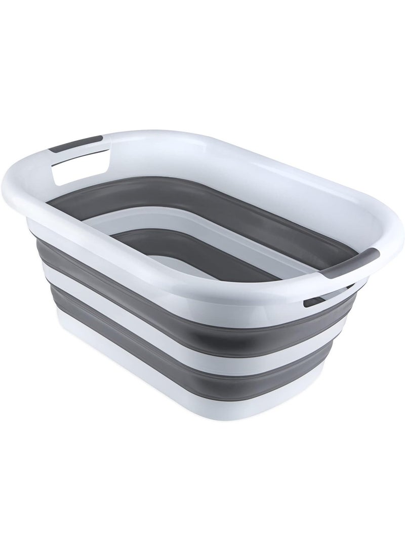 Large 38L collapsible laundry basket, foldable and space-saving, storage container for bathtub, laundry basin, sorting clothes and other uses (multi-color) - Image 3
