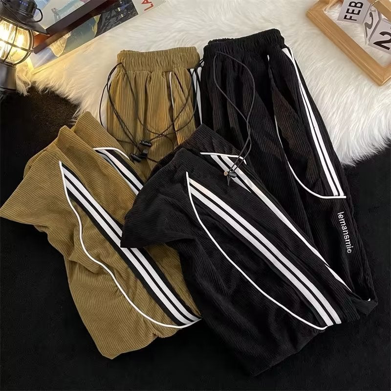 High-Grade Sense Vintage Side Stripe Sports Casual Pants Boys Summer Fashion All-Match Wide-Leg Pants Ins - Image 4