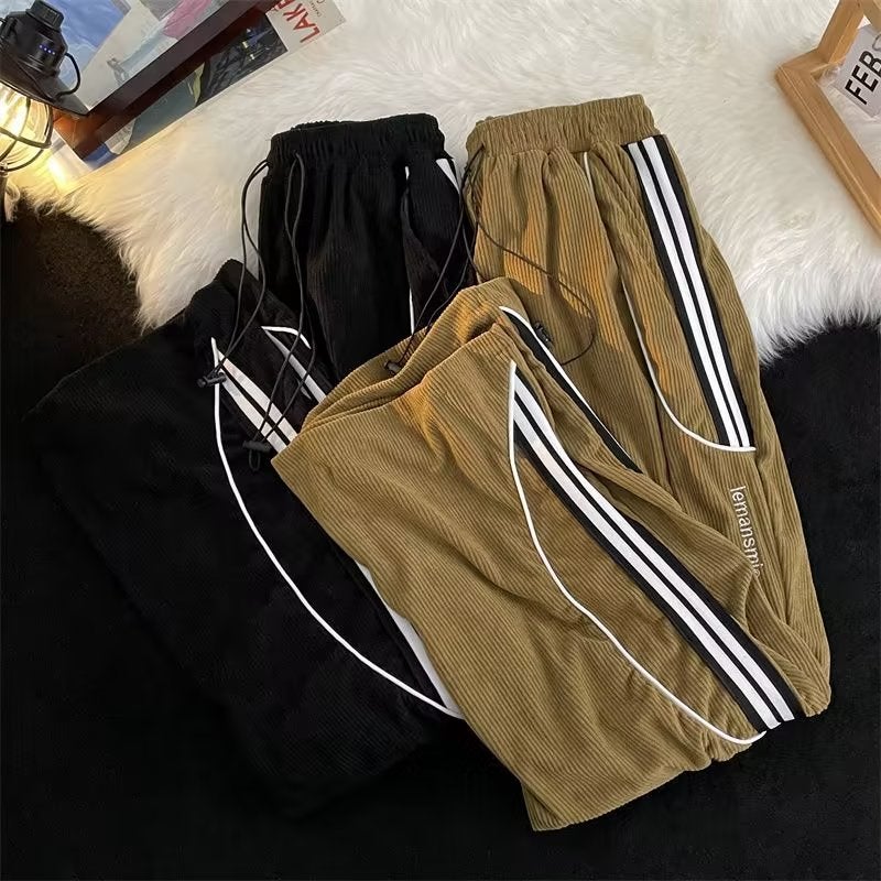 High-Grade Sense Vintage Side Stripe Sports Casual Pants Boys Summer Fashion All-Match Wide-Leg Pants Ins - Image 5