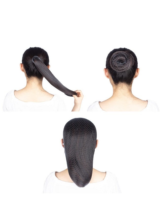 Askuang 20Pcs Hair Net 20" Individual Packing Invisible Elastic Edge Mesh Hair Nets For Women Sleeping Ballet Kids Hair Buns Cooking Food Service Wig Nets 50Cm White - Image 2