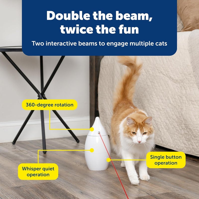 Zoom Laser Cat Toy - Interactive Pet Supplies - Indoor - Relieves Anxiety & Boredom - Multiple Lasers Perfect for Multi-Cat Households - Hands-Free Play - Auto Shutoff Prevents Overstimulation - Image 4