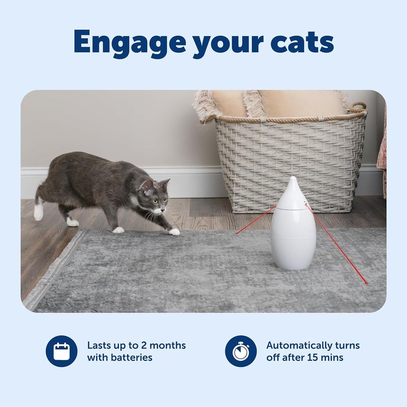 Zoom Laser Cat Toy - Interactive Pet Supplies - Indoor - Relieves Anxiety & Boredom - Multiple Lasers Perfect for Multi-Cat Households - Hands-Free Play - Auto Shutoff Prevents Overstimulation - Image 3